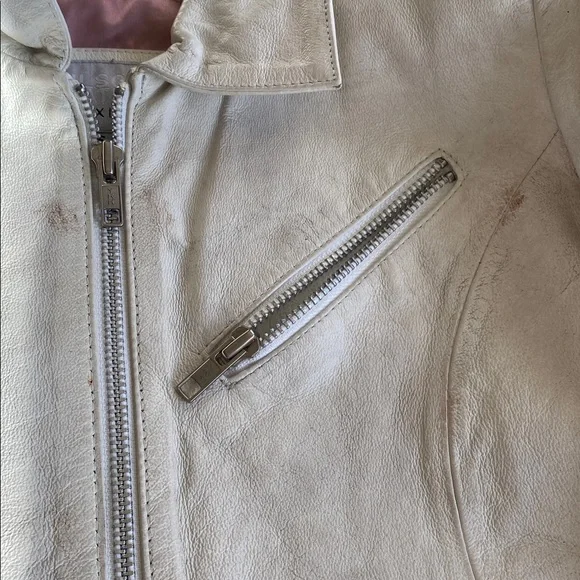 Wilson Leather Vintage Studded Hand Painted Distressed Rocker/Love Jacket Y2K - Picture 14 of 15